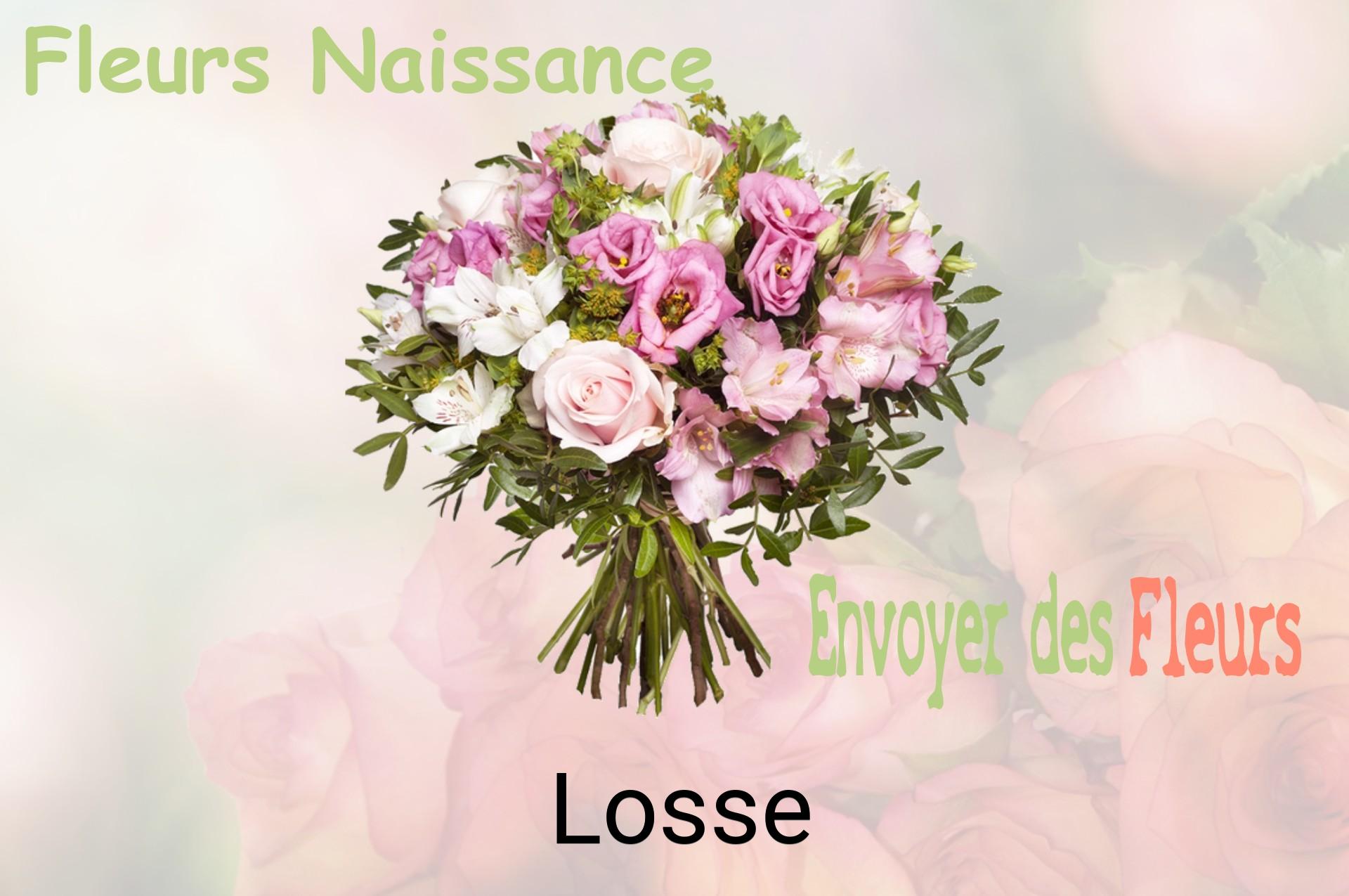 Bouquet de fleurs de naissance livré à Losse